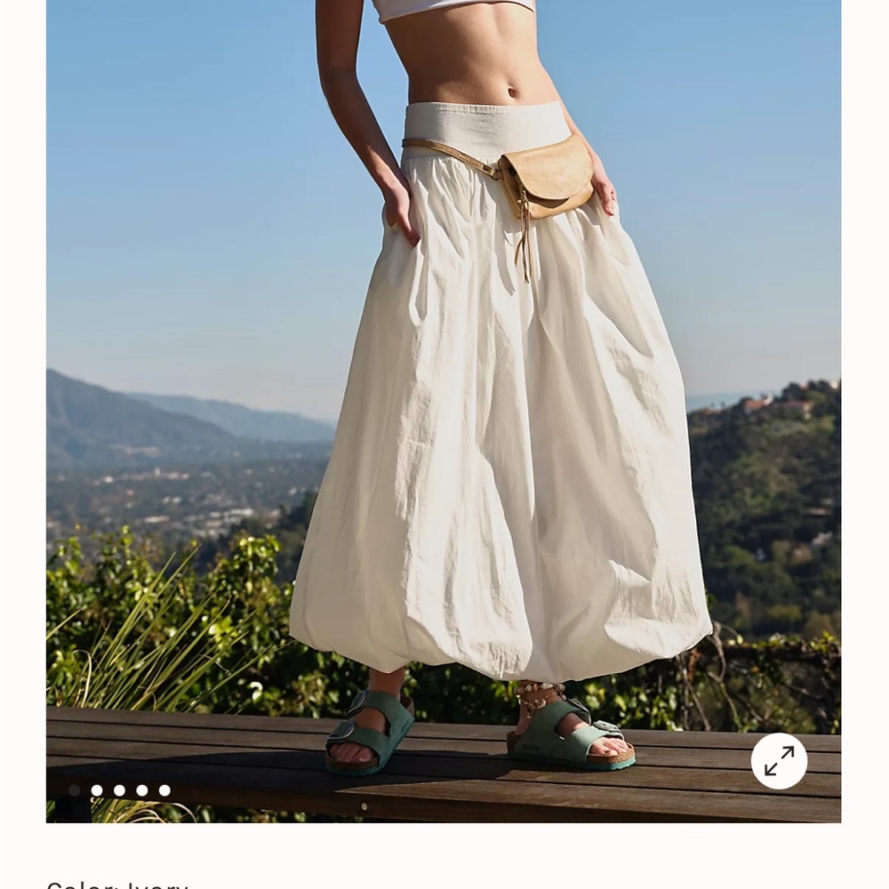 Free People White Bubble Skirt